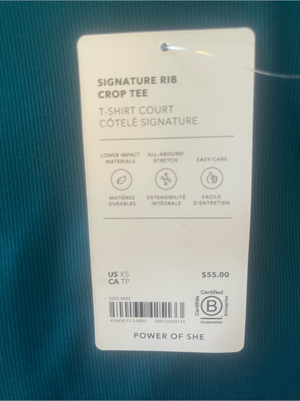 NWT Athleta Signature Rib Crop Top - Picture 5 of 5